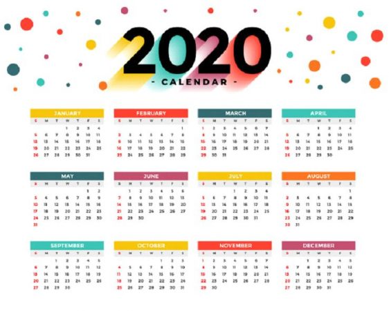 Contoh Kalender 2020 - KibrisPDR