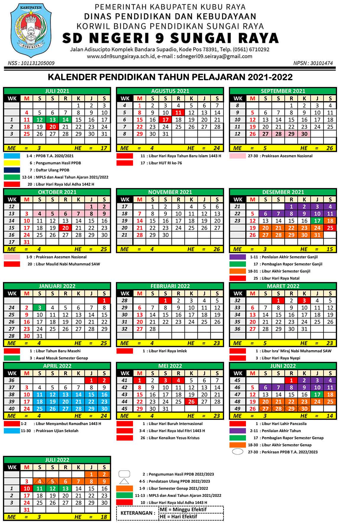 Detail Contoh Kalender Akademik Nomer 3