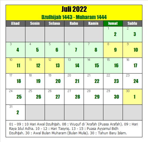 Detail Contoh Kalender Hijriyah Nomer 31