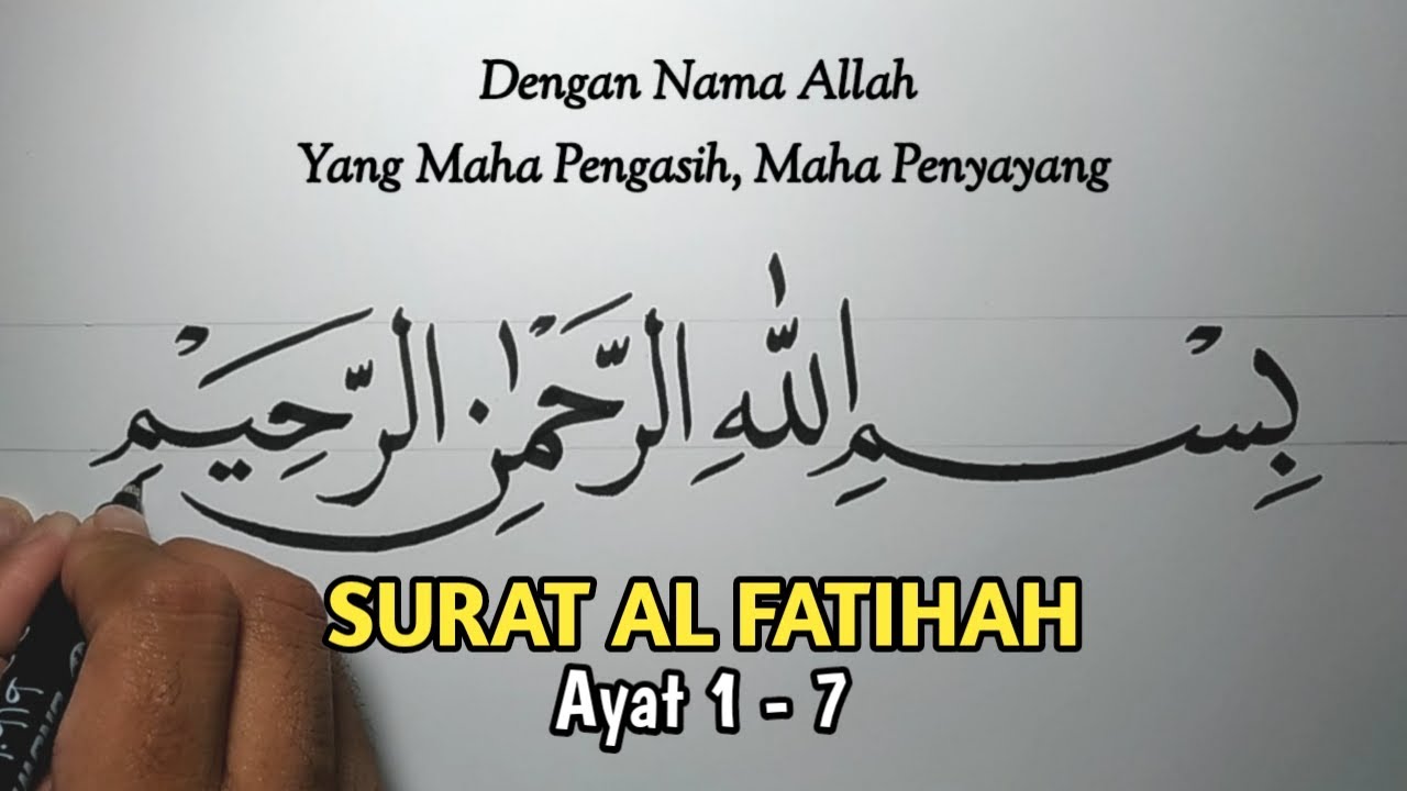 Detail Contoh Kaligrafi Al Fatihah Nomer 32