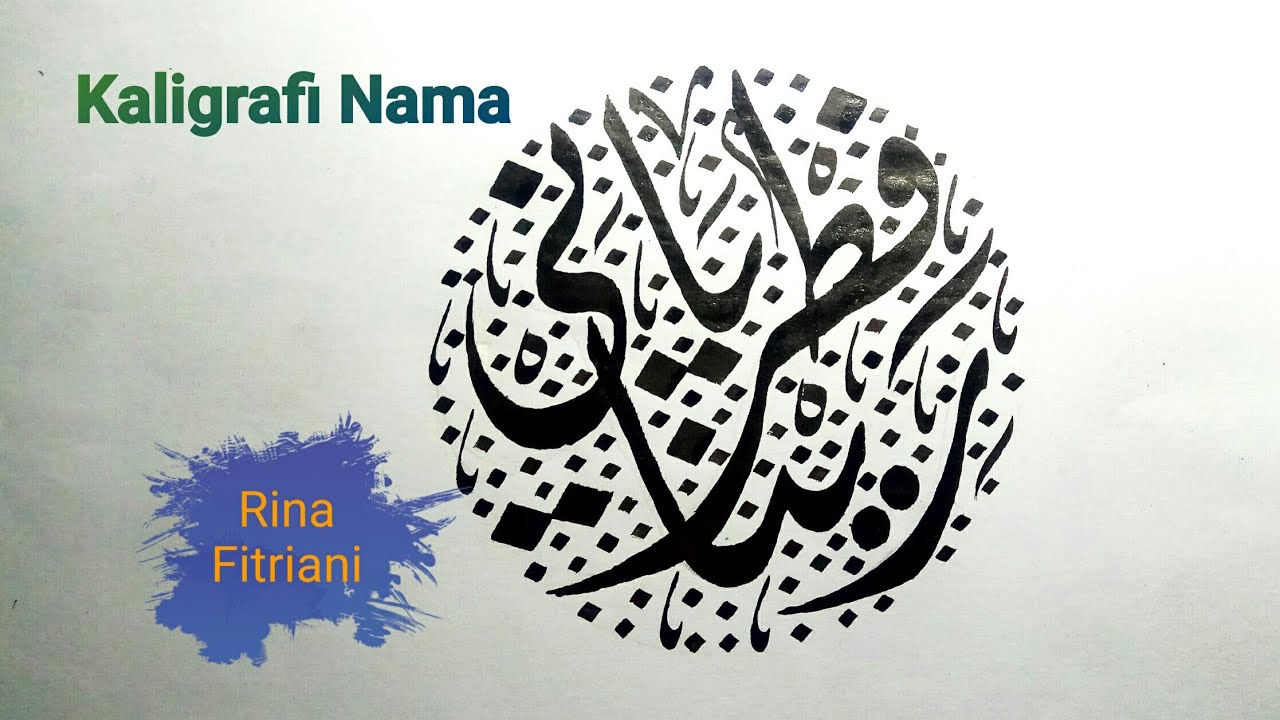 Detail Contoh Kaligrafi Nama Nomer 18