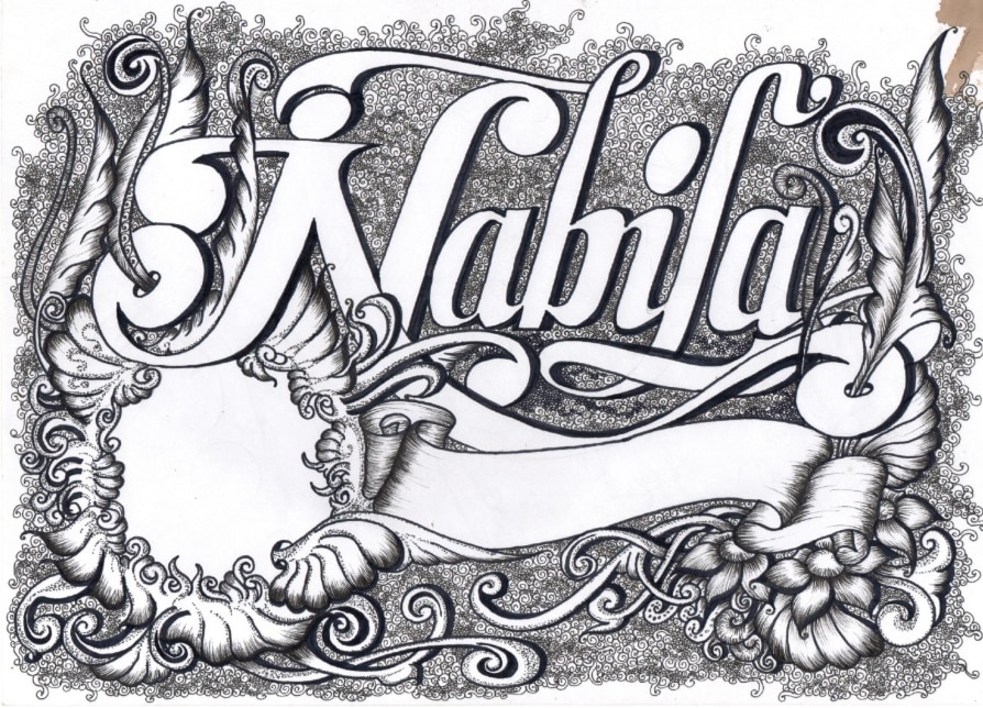 Detail Contoh Kaligrafi Nama Nomer 3