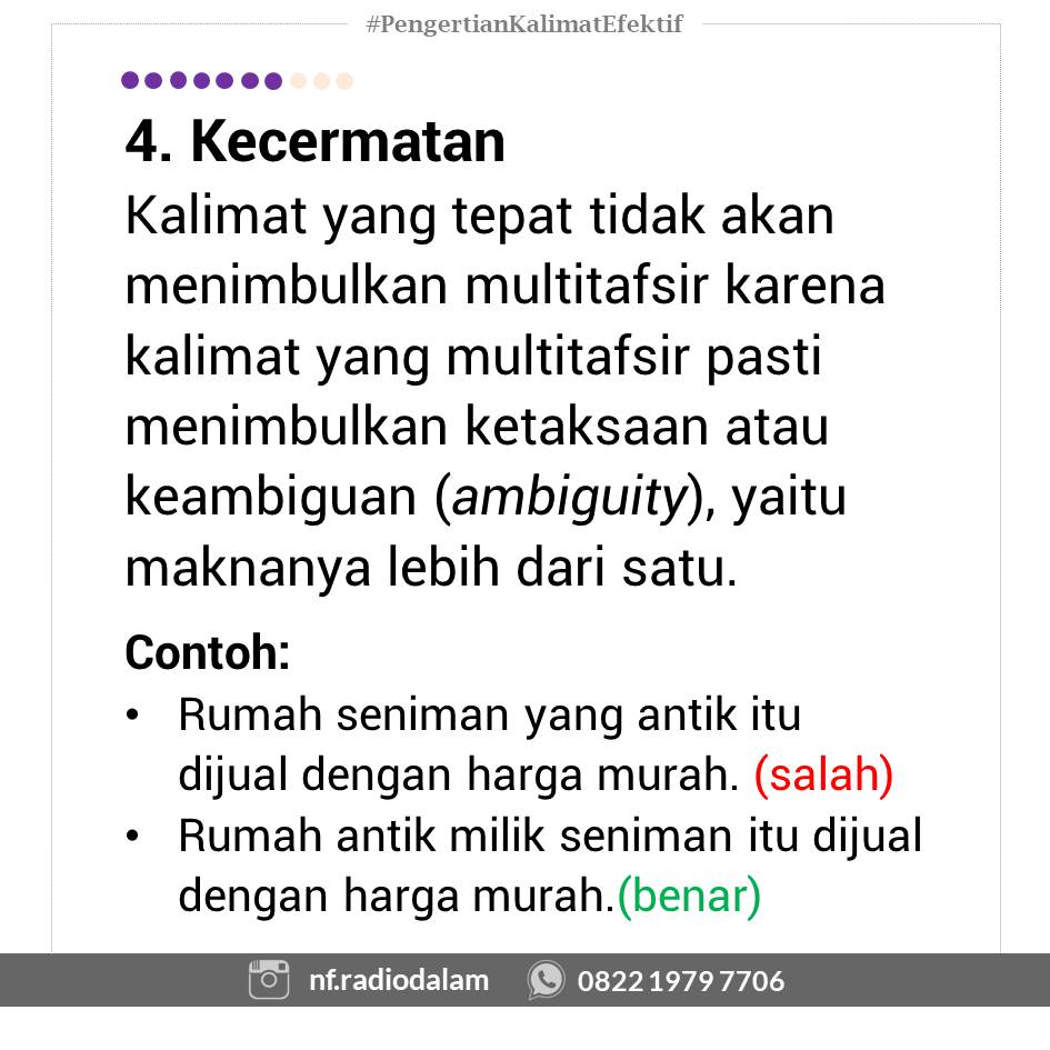 Detail Contoh Kalimat Efektif Yang Benar Nomer 51