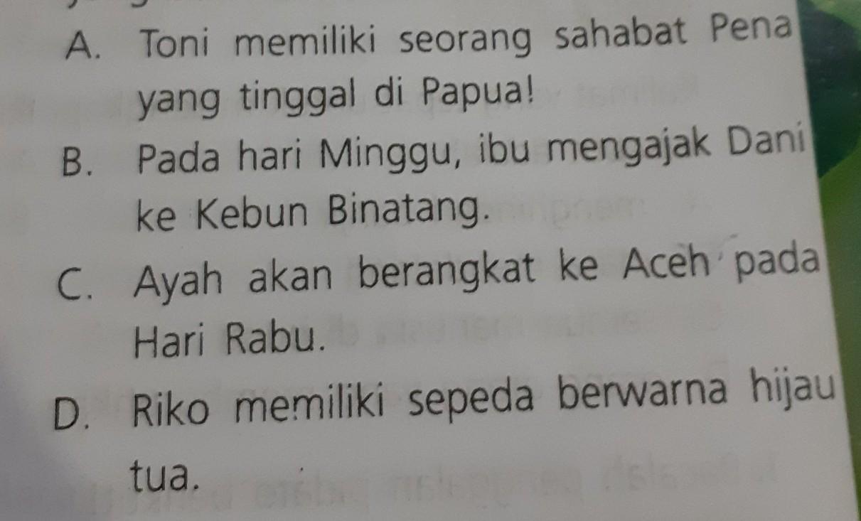 Detail Contoh Kalimat Ejaan Nomer 3