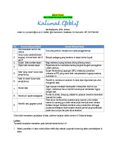 Detail Contoh Kalimat Hemat Nomer 41