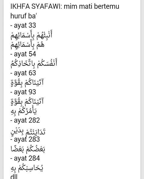 Detail Contoh Kalimat Ikhfa Syafawi Nomer 24