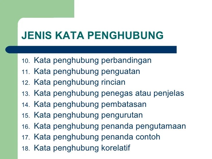Detail Contoh Kalimat Kata Hubung Nomer 2