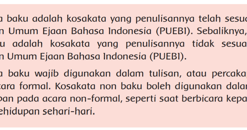 Detail Contoh Kalimat Kosakata Baku Nomer 52