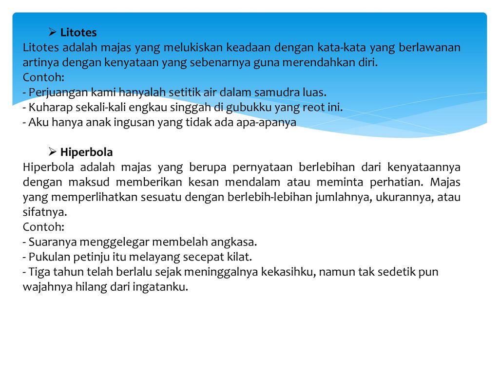 Detail Contoh Kalimat Litotes Nomer 8