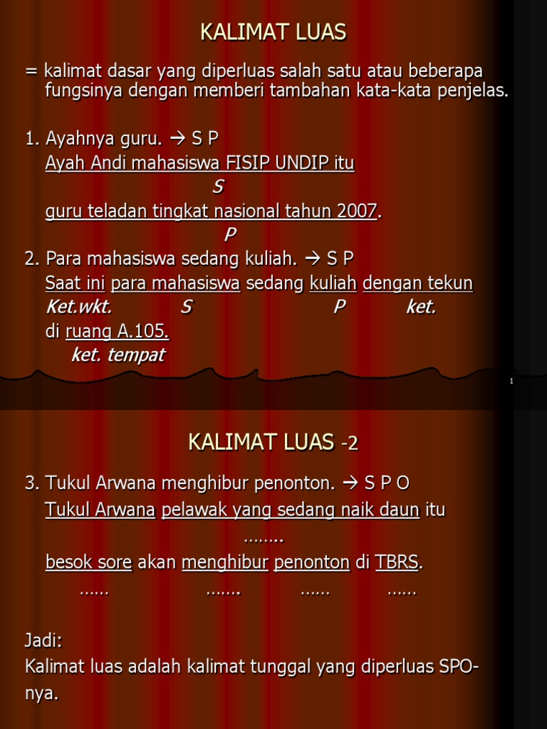 Contoh Kalimat Luas - KibrisPDR