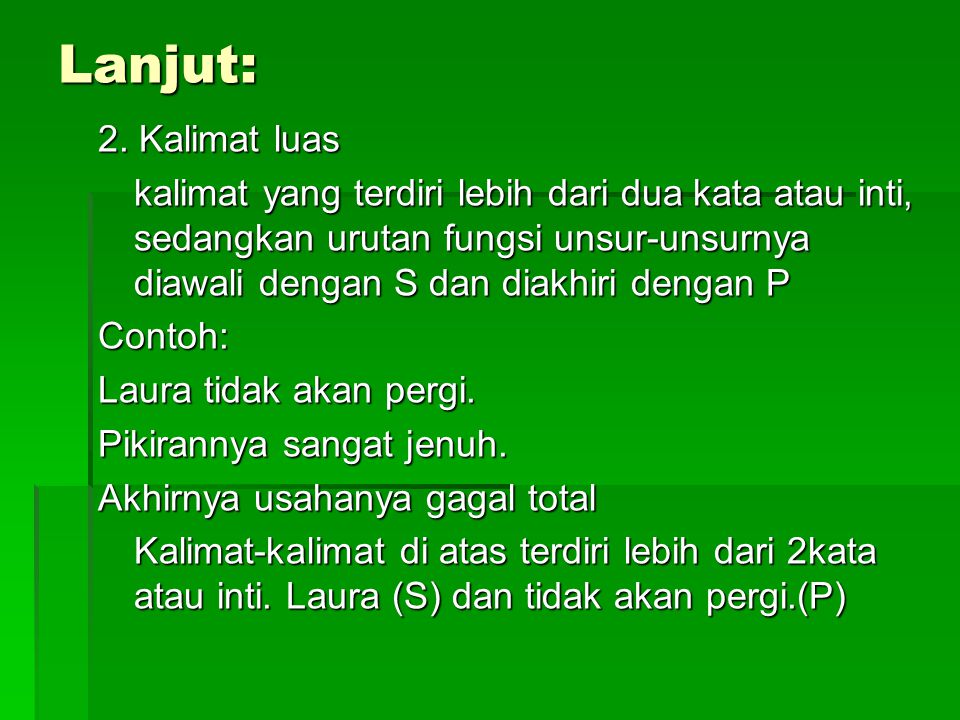 Detail Contoh Kalimat Luas Nomer 9