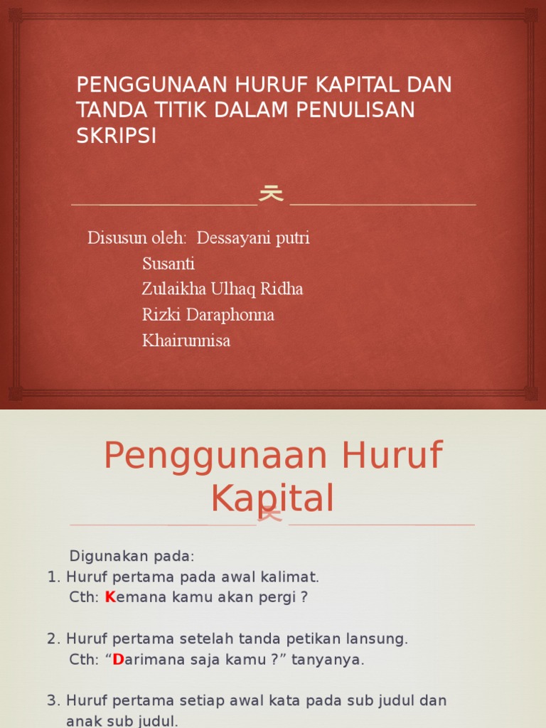 Detail Contoh Kalimat Menggunakan Huruf Kapital Nomer 50