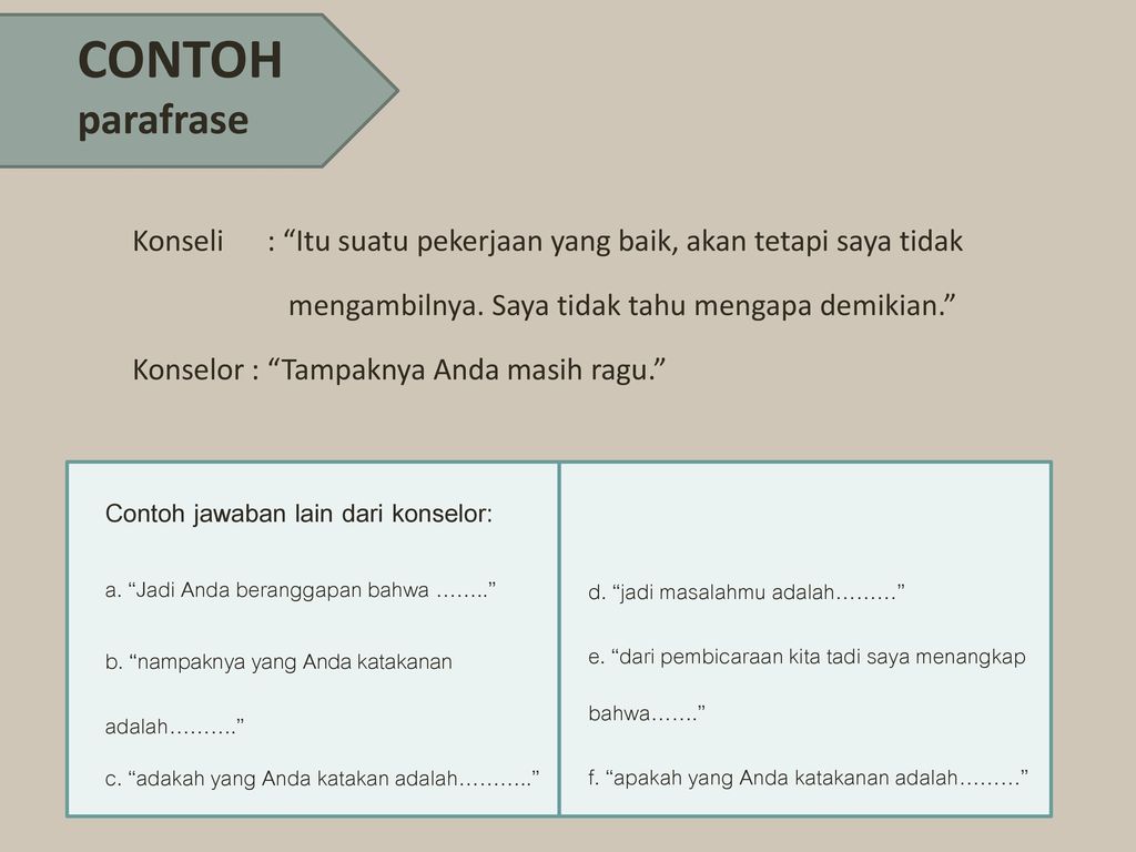 Detail Contoh Kalimat Parafrase Nomer 10