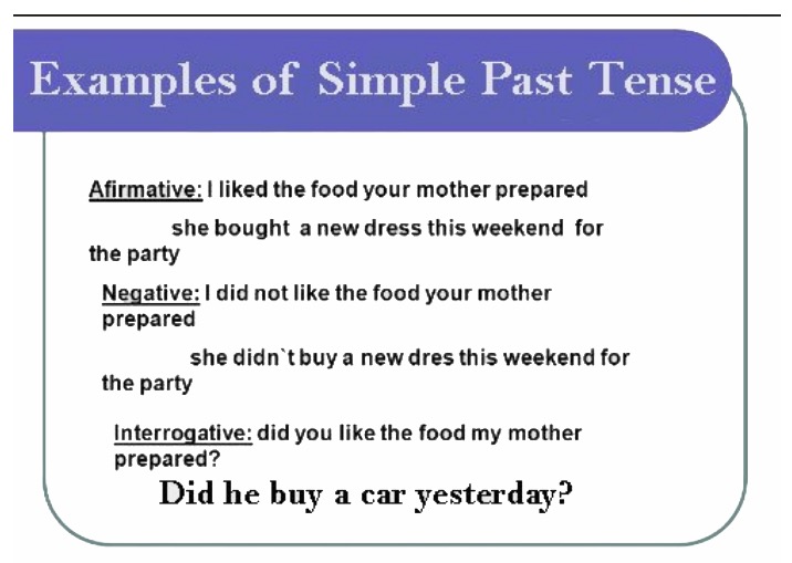 Detail Contoh Kalimat Past Tense Positif Nomer 10