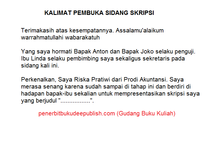 Contoh Kalimat Pembuka Dan Penutup Presentasi - KibrisPDR