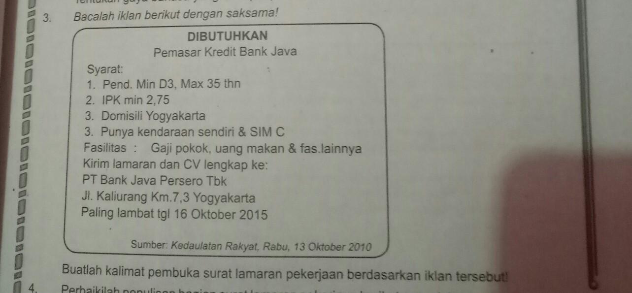 Detail Contoh Kalimat Pembuka Surat Lamaran Kerja Nomer 21