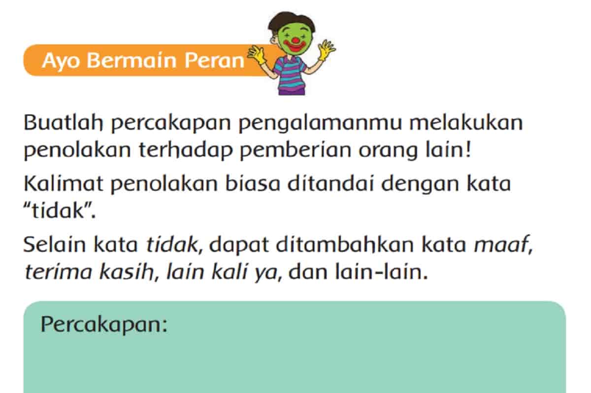 Detail Contoh Kalimat Penolakan Kelas 2 Sd Nomer 40