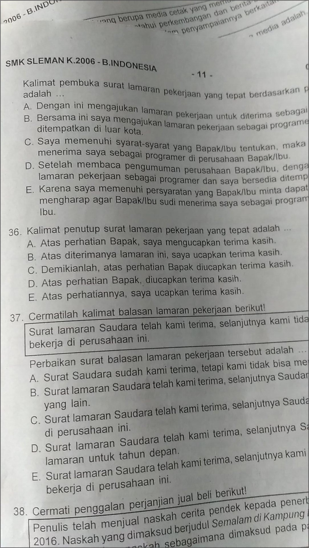 Detail Contoh Kalimat Penutup Surat Lamaran Pekerjaan Nomer 31