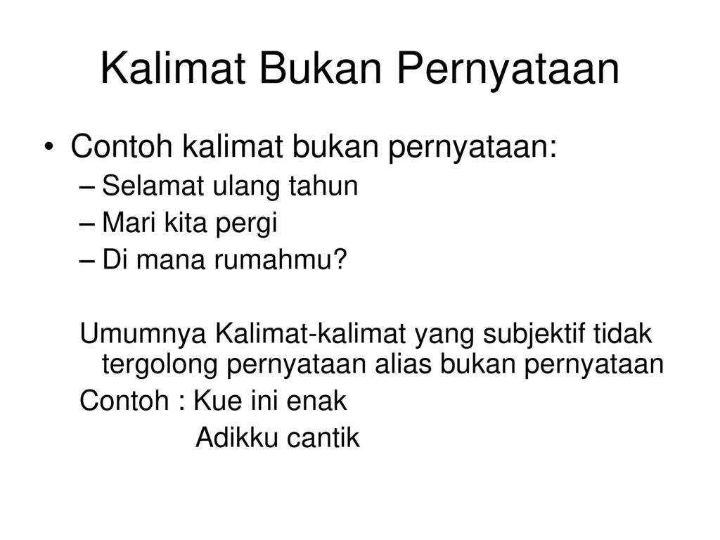 Detail Contoh Kalimat Pernyataan Nomer 18