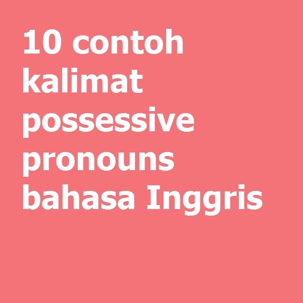 Detail Contoh Kalimat Pronouns Nomer 33