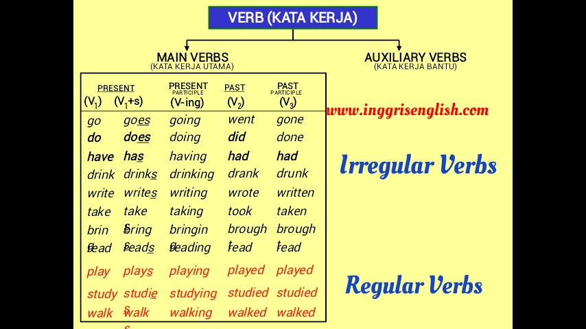 Detail Contoh Kalimat Regular Verb Dan Irregular Verb Nomer 28