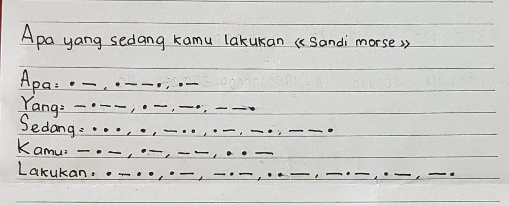 Contoh Kalimat Sandi Morse - KibrisPDR