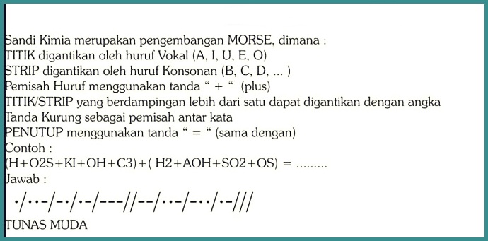 Detail Contoh Kalimat Sandi Morse Nomer 10
