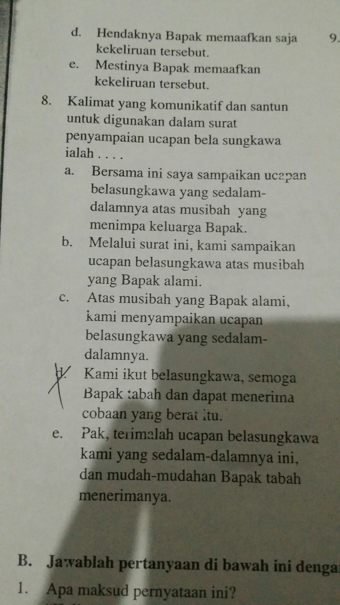 Detail Contoh Kalimat Santun Nomer 12