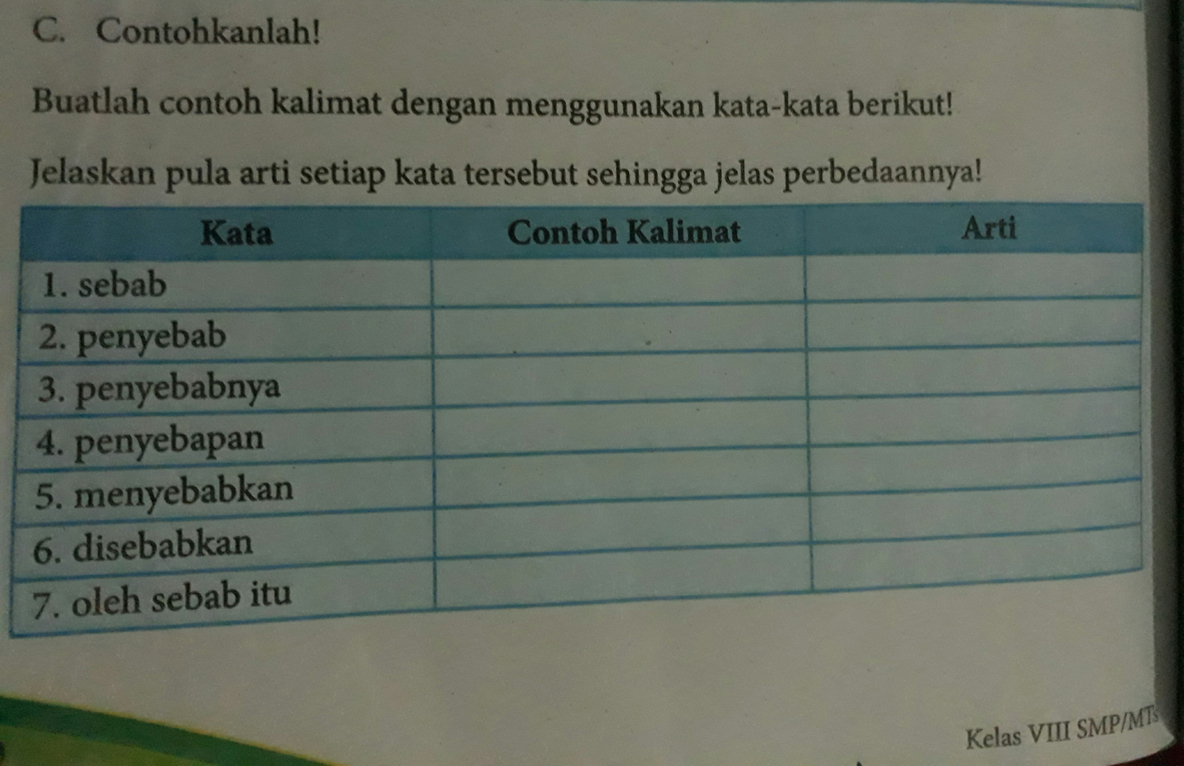 Detail Contoh Kalimat Sebab Nomer 20