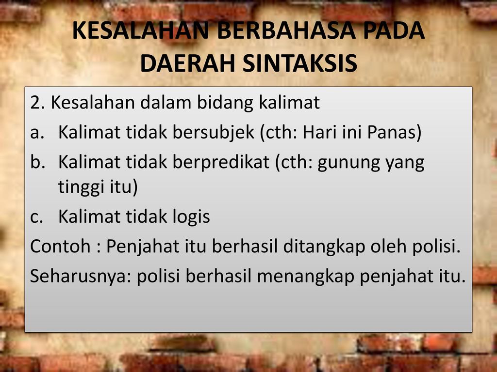 Detail Contoh Kalimat Sintaksis Nomer 21