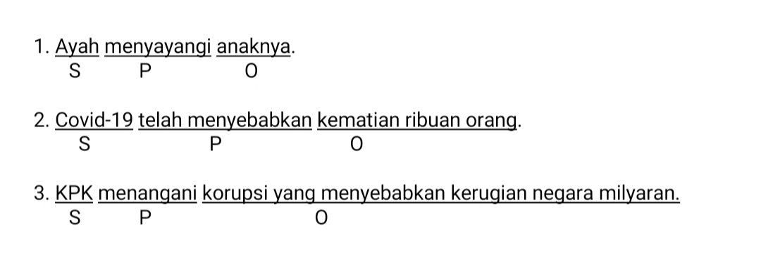 Detail Contoh Kalimat Subjek Predikat Objek Nomer 7