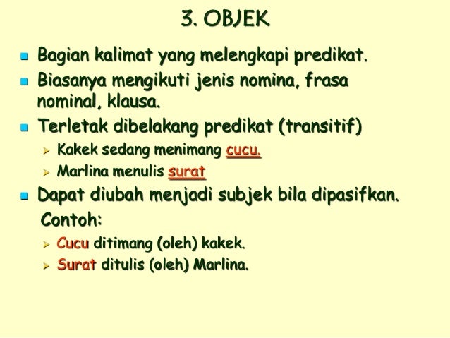 Detail Contoh Kalimat Subjek Predikat Objek Nomer 17