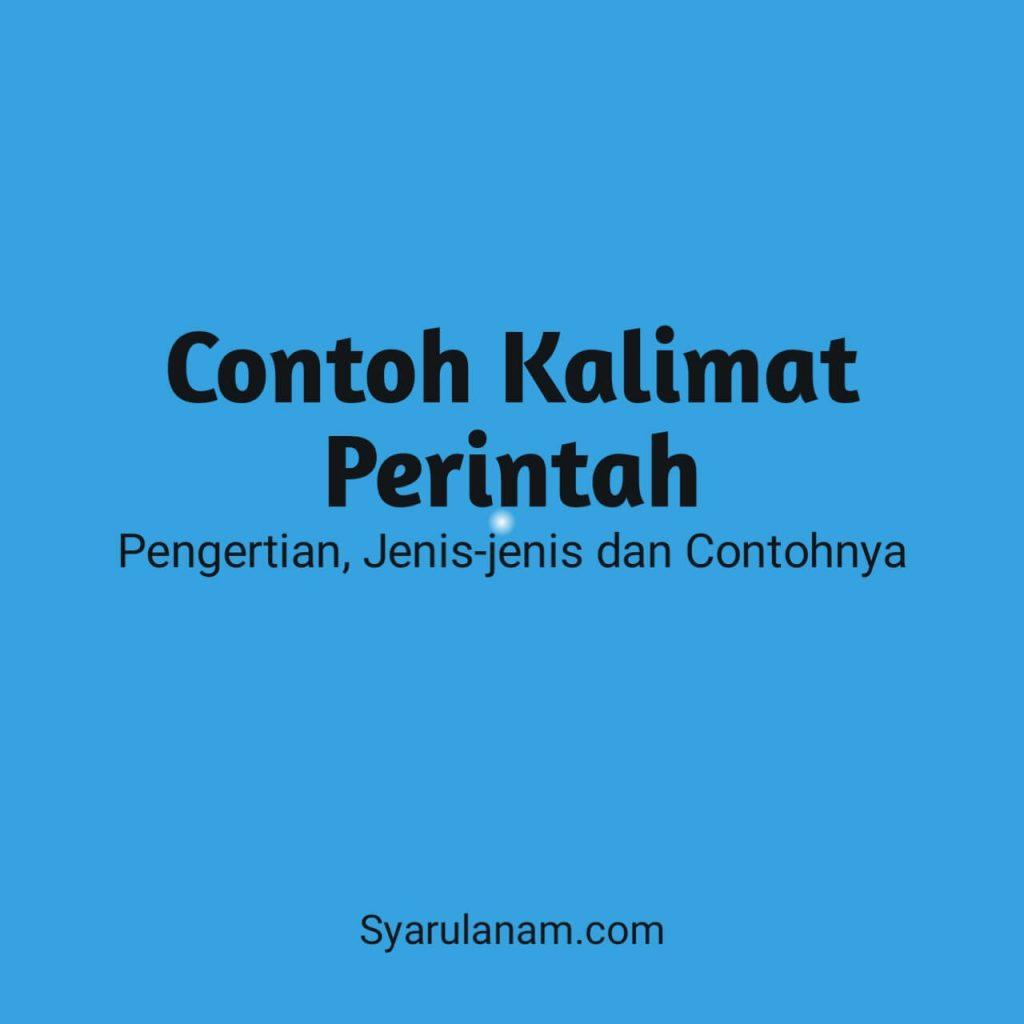 Contoh Kalimat Suruhan - KibrisPDR