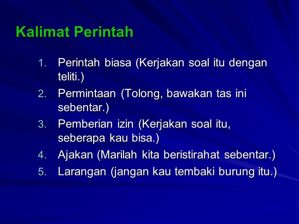 Detail Contoh Kalimat Suruhan Nomer 20