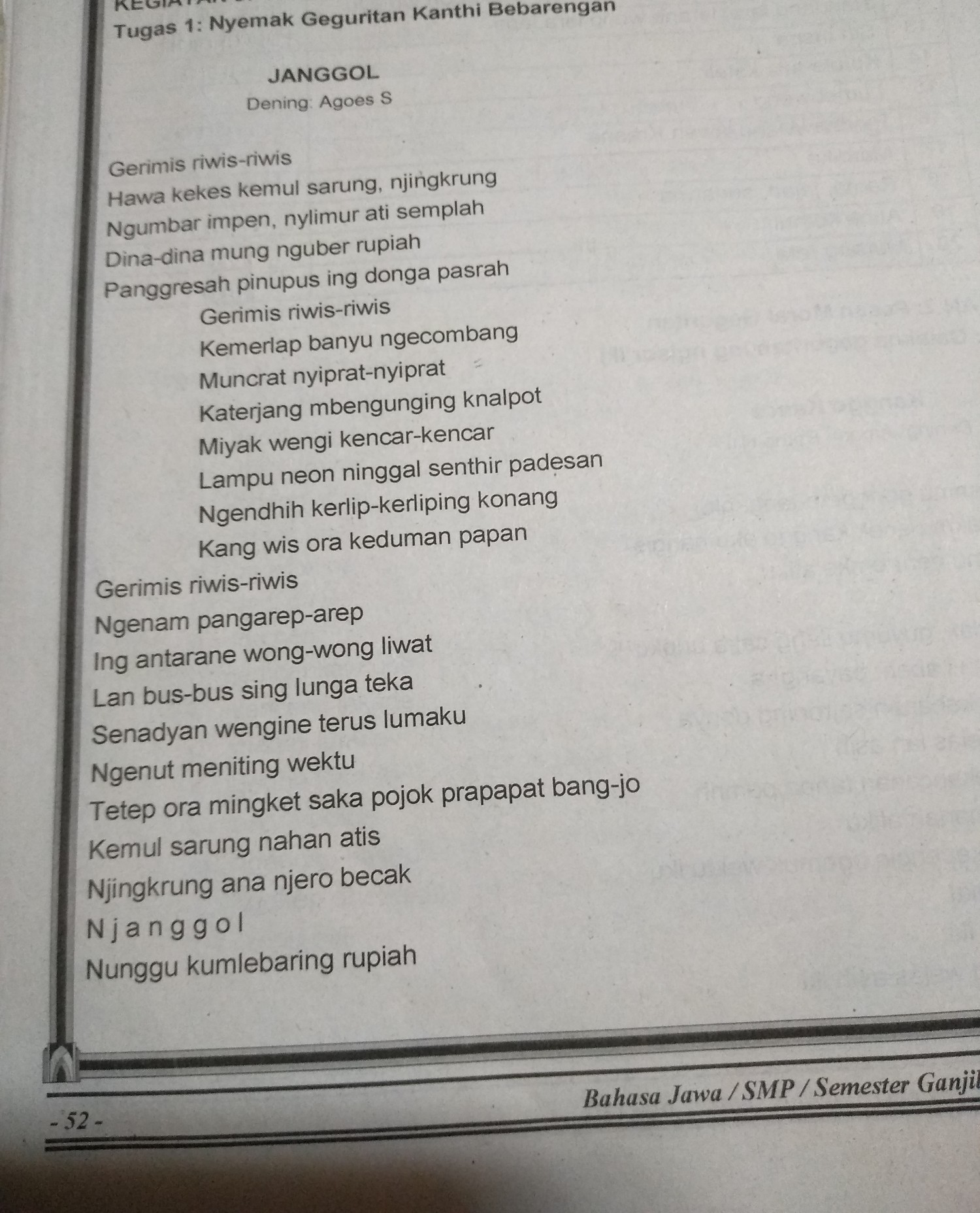 Detail Contoh Kalimat Tembung Saroja Nomer 9