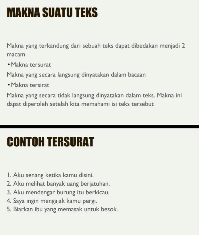 Contoh Kalimat Tersirat - KibrisPDR