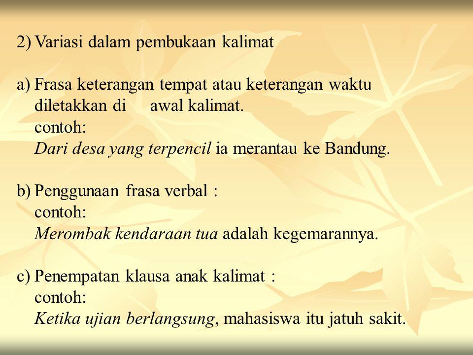 Detail Contoh Kalimat Variasi Nomer 11