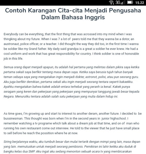 Detail Contoh Karangan Cita Citaku Nomer 15