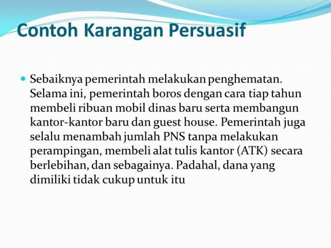 Contoh Karangan Persuasif - KibrisPDR