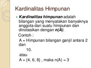 Detail Contoh Kardinalitas Himpunan Nomer 46