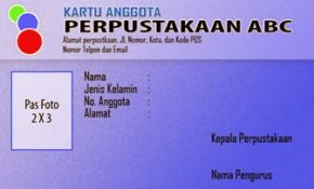 Detail Contoh Kartu Anggota Nomer 29