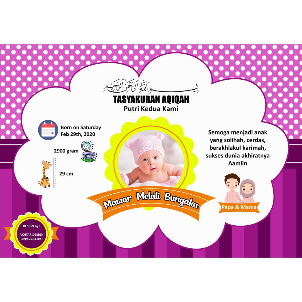 Detail Contoh Kartu Aqiqah Anak Nomer 26