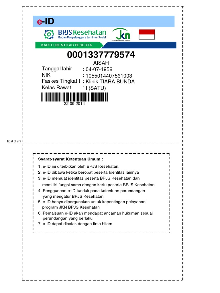 Detail Contoh Kartu Bpjs Kesehatan Nomer 23