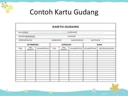 Detail Contoh Kartu Gudang Nomer 25