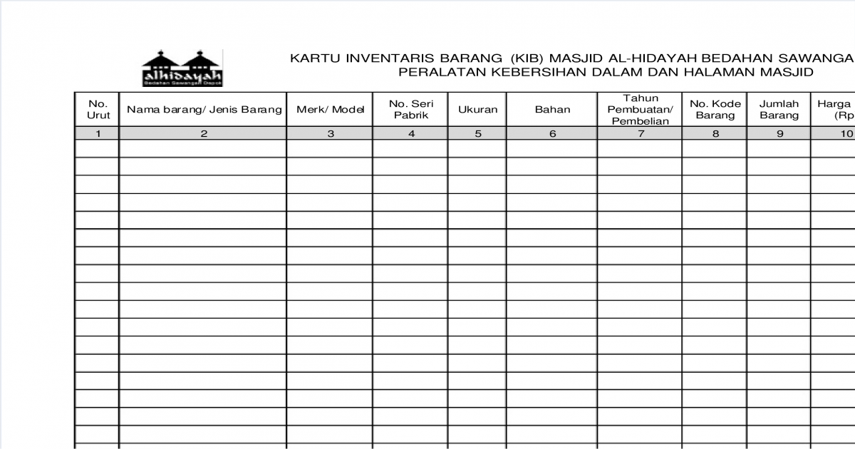 Detail Contoh Kartu Inventaris Barang Nomer 47