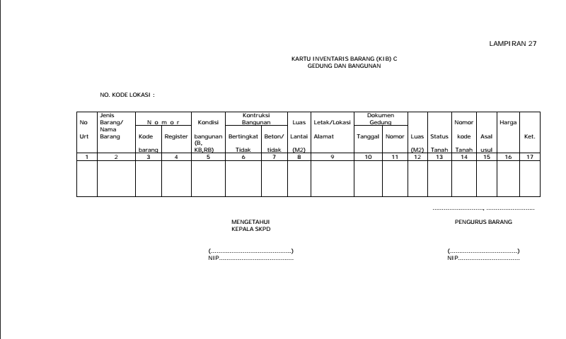 Detail Contoh Kartu Inventaris Barang Nomer 9
