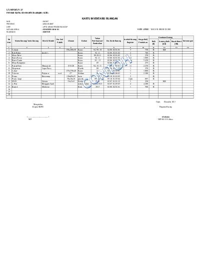 Detail Contoh Kartu Inventaris Ruangan Nomer 15