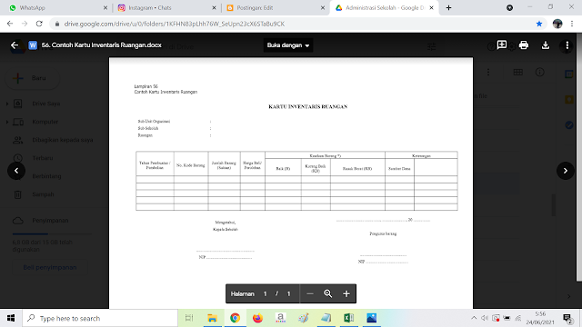 Detail Contoh Kartu Inventaris Ruangan Nomer 34