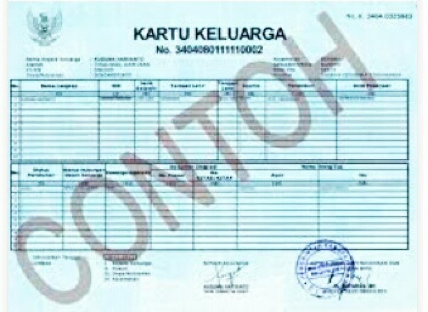 Detail Contoh Kartu Keluarga Nomer 35