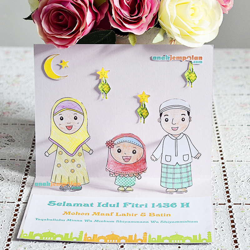 Detail Contoh Kartu Lebaran Anak Tk Nomer 41